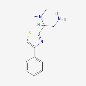 molecular formula C13H17N3S B8357966 N,N-dimethyl-1-(4-phenylthiazol-2-yl)ethane-1,2-diamine 