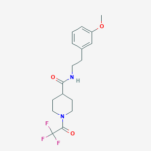 molecular formula C17H21F3N2O3 B8358003 1-Trifluoroacetyl-piperidine-4-carboxylic acid [2-(3-methoxy-phenyl)-ethyl]-amide 