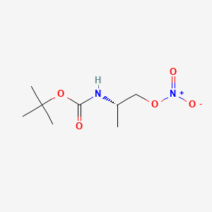 molecular formula C8H16N2O5 B8358051 (1S)-N-(t-butoxycarbonyl)-1-methyl-2-nitroxyethylamine 