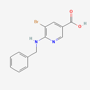 6-Benzylamino-5-bromo-nicotinic acid