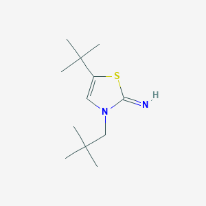 molecular formula C12H22N2S B8358090 5-tert-butyl-3-neopentylthiazol-2(3H)-imine 