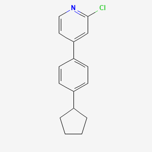 molecular formula C16H16ClN B8358091 2-Chloro-4-(4-cyclopentylphenyl)pyridine 