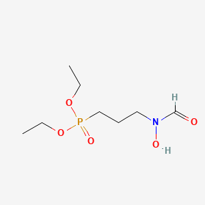 molecular formula C8H18NO5P B8358115 N-(3-diethoxyphosphorylpropyl)-N-hydroxy-formamide 