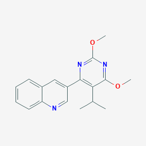 molecular formula C18H19N3O2 B8358182 3-(5-Isopropyl-2,6-dimethoxy-pyrimidin-4-yl)-quinoline 