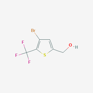 molecular formula C6H4BrF3OS B8358193 (4-Bromo-5-(trifluoromethyl)thiophen-2-yl)methanol 