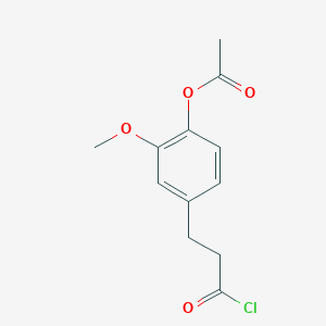 3-Methoxy-4-acetoxyhydrocinnamoyl chloride