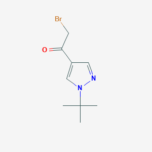 molecular formula C9H13BrN2O B8358224 2-bromo-1-(1-tert-butyl-1H-pyrazol-4-yl)-ethanone 