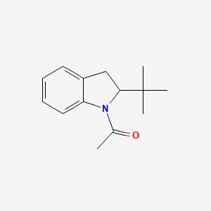 molecular formula C14H19NO B8358225 1-Acetyl-2-t-butylindoline 
