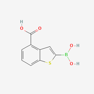 molecular formula C9H7BO4S B8358233 (4-Carboxybenzo[b]thiophen-2-yl)boronic acid 