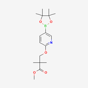 Methyl 2,2-dimethyl-3-(5-(4,4,5,5-tetramethyl-1,3,2-dioxaborolan-2-yl)pyridin-2-yloxy)propanoate