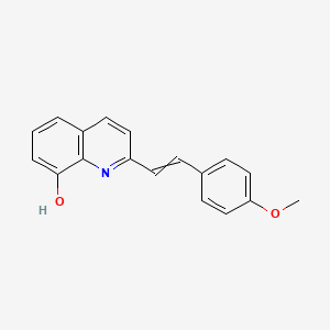 molecular formula C18H15NO2 B8358270 2-[2-(4-Methoxyphenyl)Ethenyl]-8-Quinolinol 