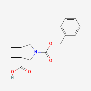 molecular formula C15H17NO4 B8358294 3-Benzyloxycarbonyl-3-azabicyclo[3.2.0]heptane-1-carboxylic acid 