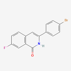 molecular formula C15H9BrFNO B8358306 3-(4-bromo-phenyl)-7-fluoro-2H-isoquinolin-1-one 