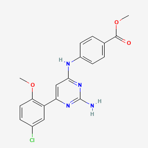 4-[2-Amino-6-(5-chloro-2-methoxy-phenyl)-pyrimidin-4-ylamino]-benzoic acid methyl ester