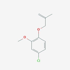 molecular formula C11H13ClO2 B8358336 4-Chloro-2-methoxy-1-[(2-methylprop-2-enyl)oxy]benzene 