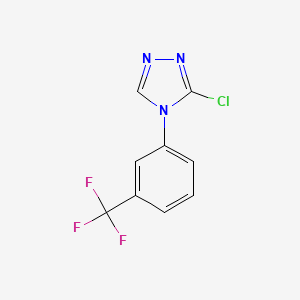 molecular formula C9H5ClF3N3 B8358361 4-(3-Trifluoromethylphenyl)-5-chloro-1,2,4-triazole 