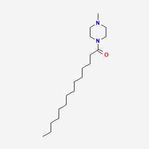 molecular formula C19H38N2O B8358366 4-Methyl-1-(1-oxotetradecyl)piperazine 