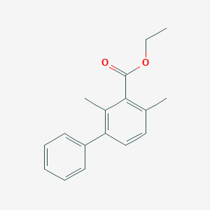 molecular formula C17H18O2 B8358381 Ethyl 2,4-dimethyl[1,1'-biphenyl]-3-carboxylate CAS No. 87555-72-4
