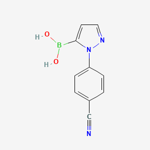 molecular formula C10H8BN3O2 B8358384 [1-(4-cyanophenyl)-1H-pyrazol-5-yl]boronic acid 