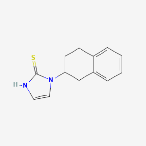 molecular formula C13H14N2S B8358405 1-(1,2,3,4-Tetrahydronaphthalen-2-yl)-1,3-dihydroimidazole-2-thione 