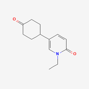 molecular formula C13H17NO2 B8358416 1-ethyl-5-(4-oxo-cyclohexyl)-1H-pyridin-2-one 
