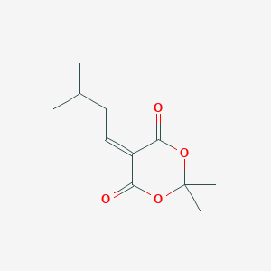 molecular formula C11H16O4 B8358418 2,2-Dimethyl-5-(3-methylbutylidene)-1,3-dioxane-4,6-dione 