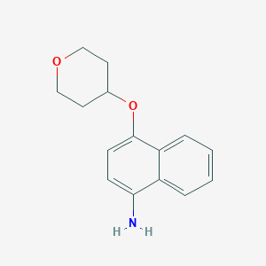 molecular formula C15H17NO2 B8358431 4-(Tetrahydro-pyran-4-yloxy)-naphthalen-1-ylamine 