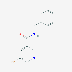 molecular formula C14H13BrN2O B8358444 5-bromo-N-(2-methylbenzyl)nicotinamide 