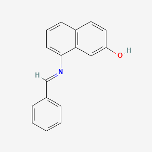 molecular formula C17H13NO B8358476 (E)-8-(benzylideneamino)naphthalen-2-ol 