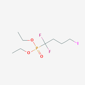 molecular formula C8H16F2IO3P B8358536 4-Iodo-1,1-difluoro-1-(diethylphosphono)butane 