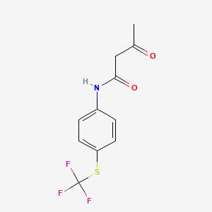 molecular formula C11H10F3NO2S B8358566 N-[4-(trifluoromethylthio)phenyl]-3-oxobutanamide 
