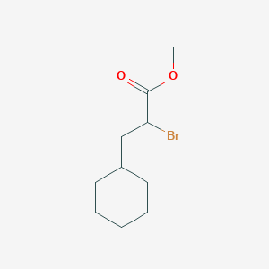 molecular formula C10H17BrO2 B8358576 2-Bromo-3-cyclohexyl-propionic acid methyl ester 