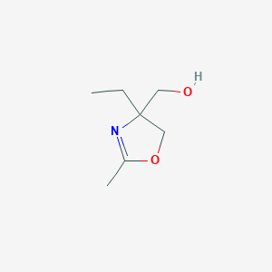 molecular formula C7H13NO2 B8358606 2-Methyl-4-ethyl-4-hydroxymethyl-2-oxazoline 