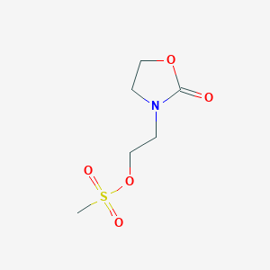molecular formula C6H11NO5S B8358618 2-(2-Oxooxazolidin-3-yl)ethyl methanesulfonate 