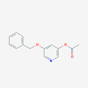 molecular formula C14H13NO3 B8358637 (5-Phenylmethoxypyridin-3-yl) acetate 