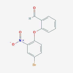 molecular formula C13H8BrNO4 B8358668 2-(4-Bromo-2-nitrophenoxy)benzaldehyde 