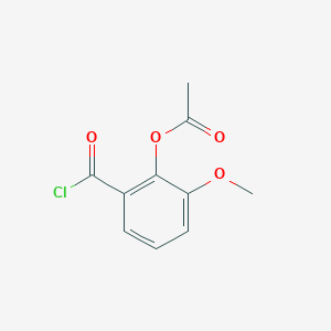 molecular formula C10H9ClO4 B8358672 2-Acetoxy-3-methoxybenzoyl chloride 