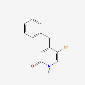 molecular formula C12H10BrNO B8358676 4-Benzyl-5-bromo-2-hydroxypyridine 