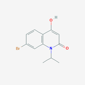 molecular formula C12H12BrNO2 B8358691 7-bromo-4-hydroxy-1-(propan-2-yl)quinolin-2(1H)-one 