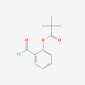 molecular formula C12H13ClO3 B8358707 2-(Chloro-carbonyl)phenyl 2,2-dimethylpropanoate 