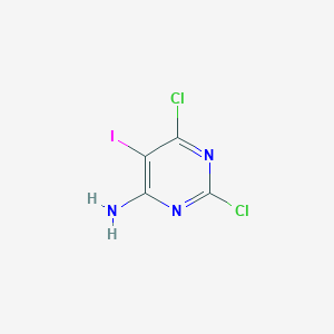 molecular formula C4H2Cl2IN3 B8358730 2,6-Dichloro-5-iodo-pyrimidine-4-amine 