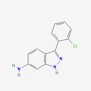molecular formula C13H10ClN3 B8358740 3-(2-Chloro-phenyl)-1H-indazol-6-ylamine 