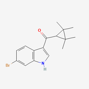 molecular formula C16H18BrNO B8358755 (6-Bromo-1H-indol-3-yl)-(2,2,3,3-tetramethyl-cyclopropyl)-methanone 