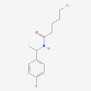 molecular formula C13H17ClFNO B8358771 5-chloro-N-(1-(4-fluorophenyl)ethyl)pentanamide 