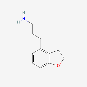 molecular formula C11H15NO B8358798 3-(2,3-Dihydro-1-benzofuran-4-yl)propan-1-amine 