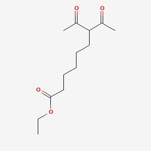 molecular formula C13H22O4 B8358873 Ethyl 7-acetyl-8-oxononanoate 