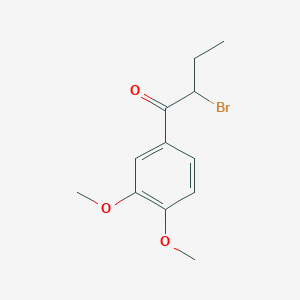 molecular formula C12H15BrO3 B8358880 1-(3,4-Dimethoxyphenyl)-2-bromobutan-1-one 