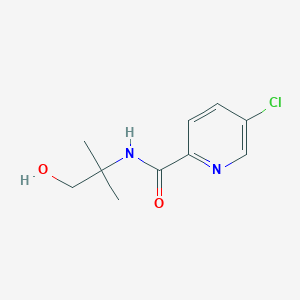 molecular formula C10H13ClN2O2 B8358883 N-(2-Hydroxy-1,1-dimethylethyl)-5-chloro-2-pyridinecarboxamide 