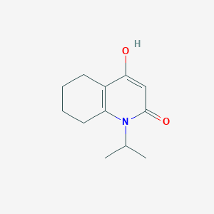 molecular formula C12H17NO2 B8358914 4-Hydroxy-1-isopropyl-5,6,7,8-tetrahydrocarbostyril 
