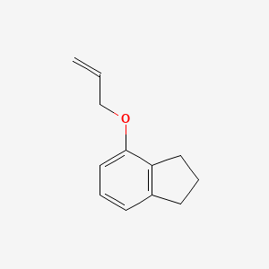 molecular formula C12H14O B8358920 4-(Allyloxy)indane 